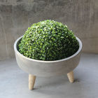 de pan vormde de pot van de cementbloem met 3 het houten bed van de beenbloem voor decoratieve beschikbaar in grootte 2